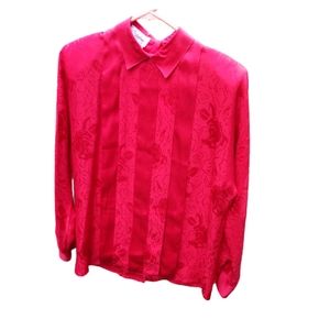 Ambria Vintage Red Blouse and Skirt Set Size 6